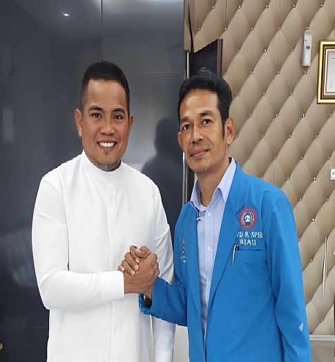H. Zukri Sambut Baik Federasi Pekerja Bangunan dan Pekerjaan Umum di Pelalawan