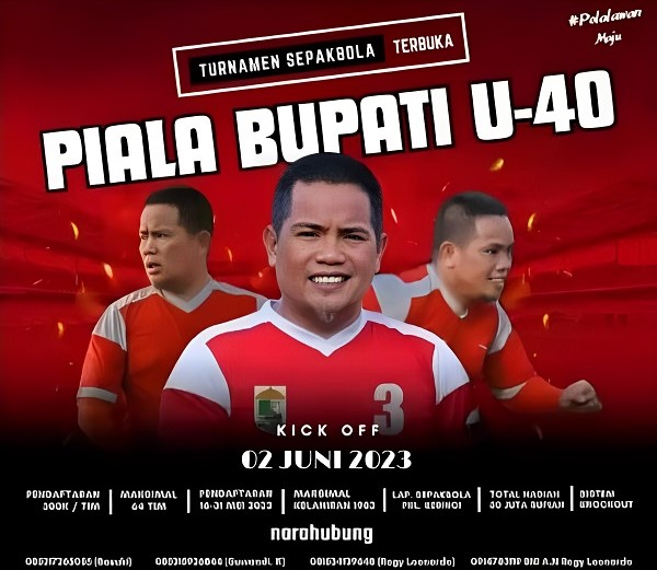 Turnamen Sepakbola U-40 Piala Bupati Pelalawan Dimulai Jumat 2 Juni