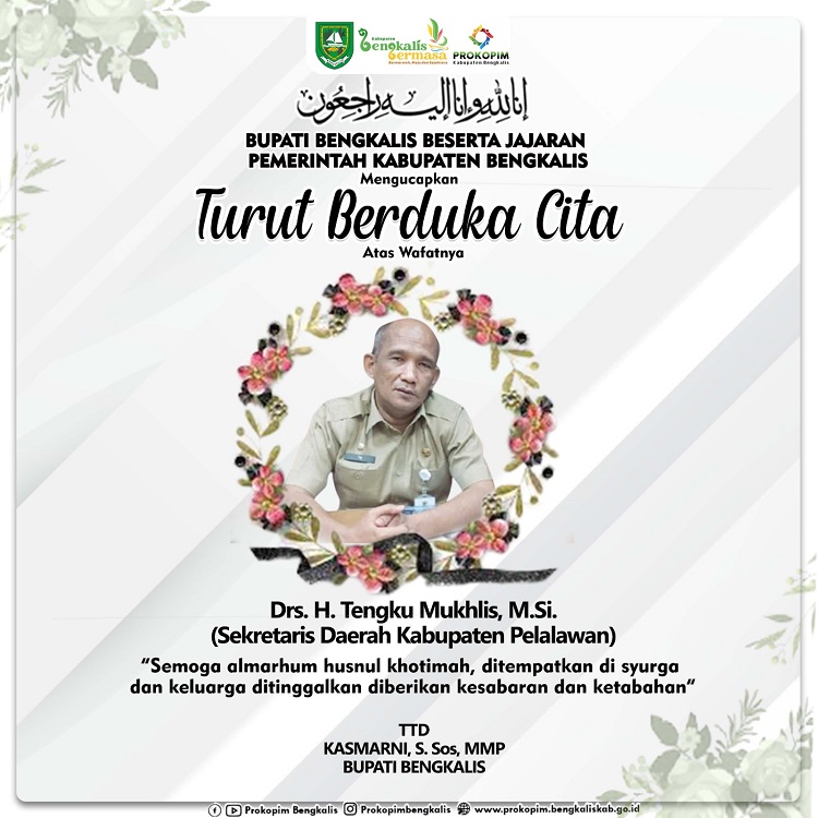 Sekda Pelalawan Tutup Usia, Bupati Kasmarni: Kami Turut Berduka