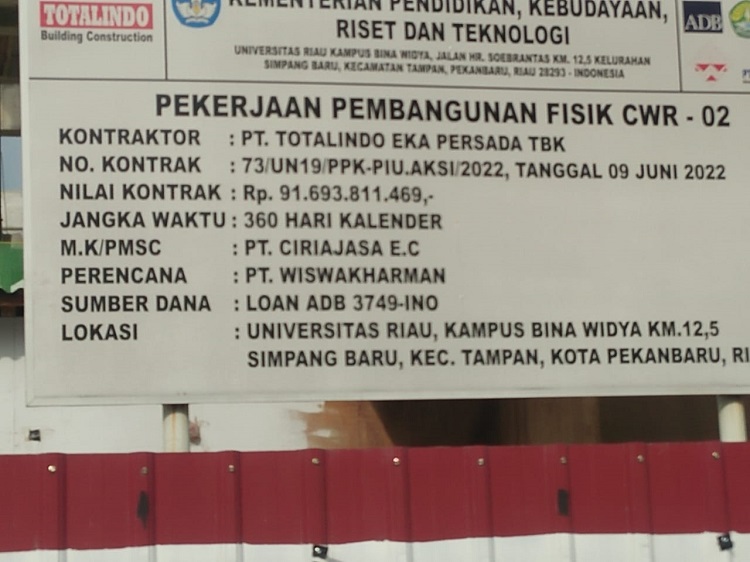 F.SPBPU Riau Harap Pemerintah Pastikan Penerapan UU Jakon Nomor 2/2017 di Kegiatan Fisik Unri