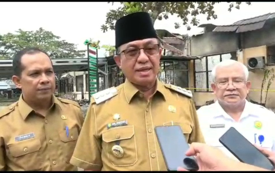 Tinjau Kebakaran RSUD Puri Husada, Bupati Inhil: Alhamdulillah Tidak Ada Korban Jiwa