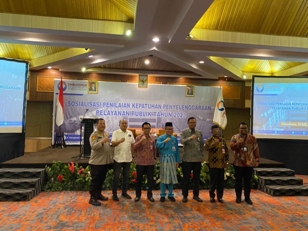 Pemprov Riau Sambut Baik Ombudsman RI Lakukan Penilaian Kepatuhan Pelayanan Publik