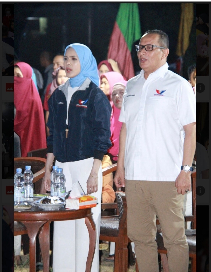 Caleg Milenial Perindo Wan Aniska dan Ibeck Rayakan Malam Puncak HUT RI Bersama Warga Marpoyan