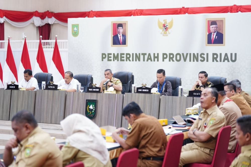 Dalam Rakor Inflasi, Mendagri Apresiasi Pemprov Riau Bisa Kendalikan Harga Pangan