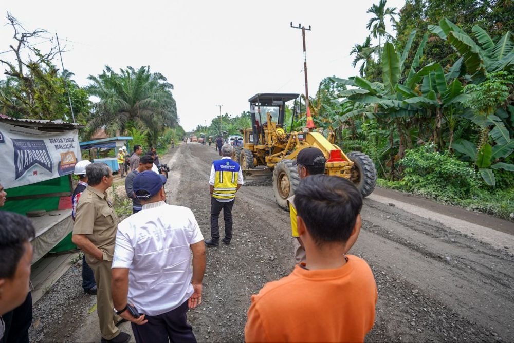 Dinas PUPR-PKPP Riau Terus Lakukan Perbaikan Jalan lintas Inhu-Inhil