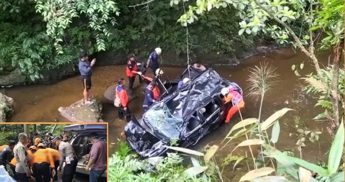 Satu Unit Mobil Avanza Masuk Jurang di Kelok 9 Sumbar, Satu Keluarga Tewas