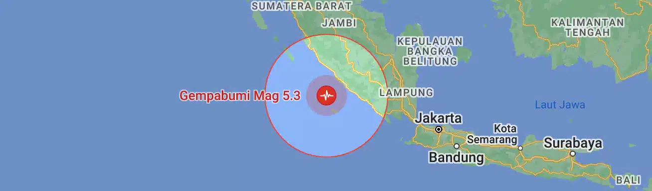 Saat Sholat Jumat, Gempa 5,3 M Guncang Bengkulu Getaran Hingga Lampung