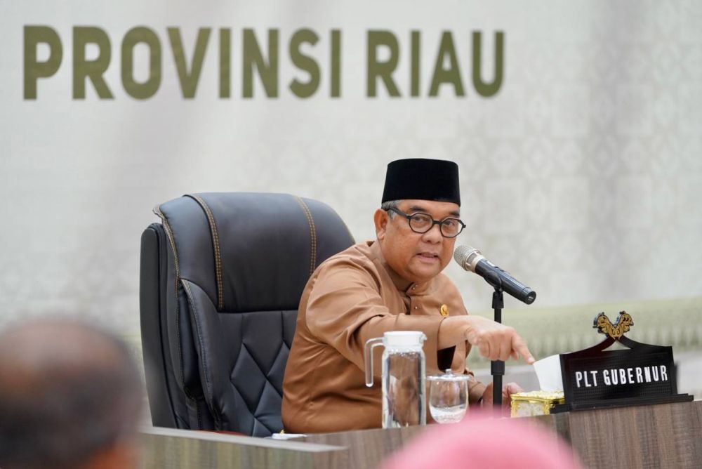Dihadapan Seluruh Kepala OPD, Plt Gubri Rencanakan Bangun Jembatan Sei Pakning-Pulau Bengkalis