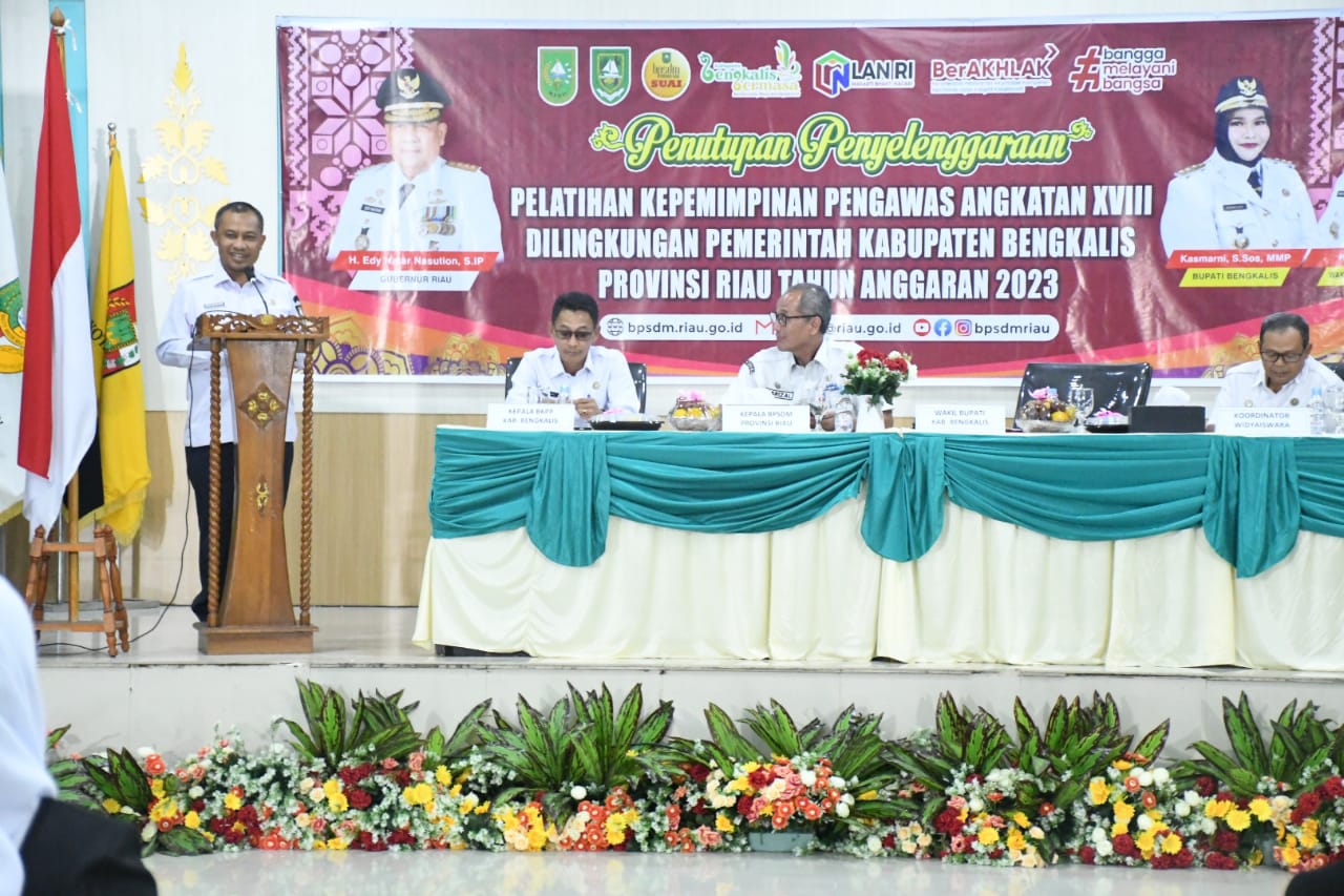 Wakil Bupati Bengkalis Resmi Menutup Pelatihan Kepemimpinan Pengawas