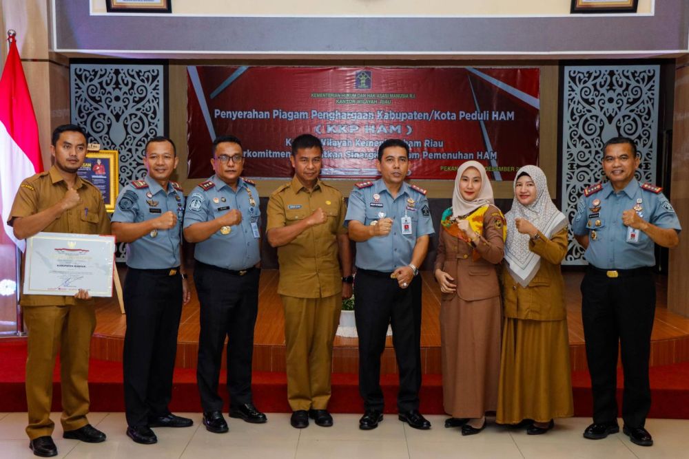 Pemkab Kampar Raih Prediket Kabupaten Peduli HAM 2023