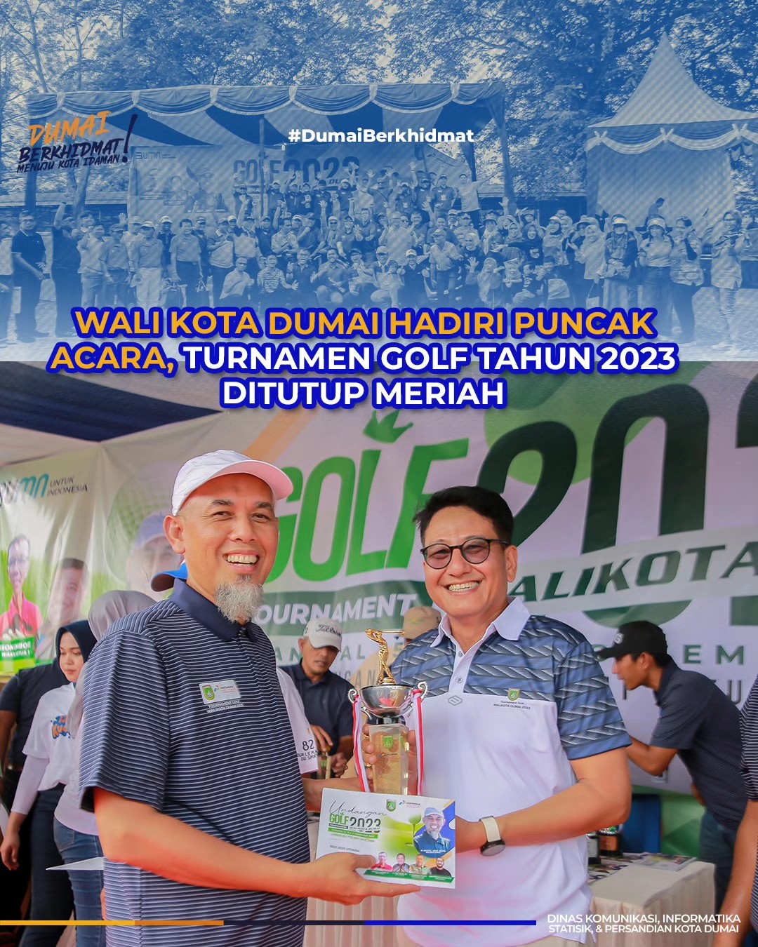 Wali Kota Dumai H. Paisal Resmi Menutup Turnamen Golf Kota Dumai 2023