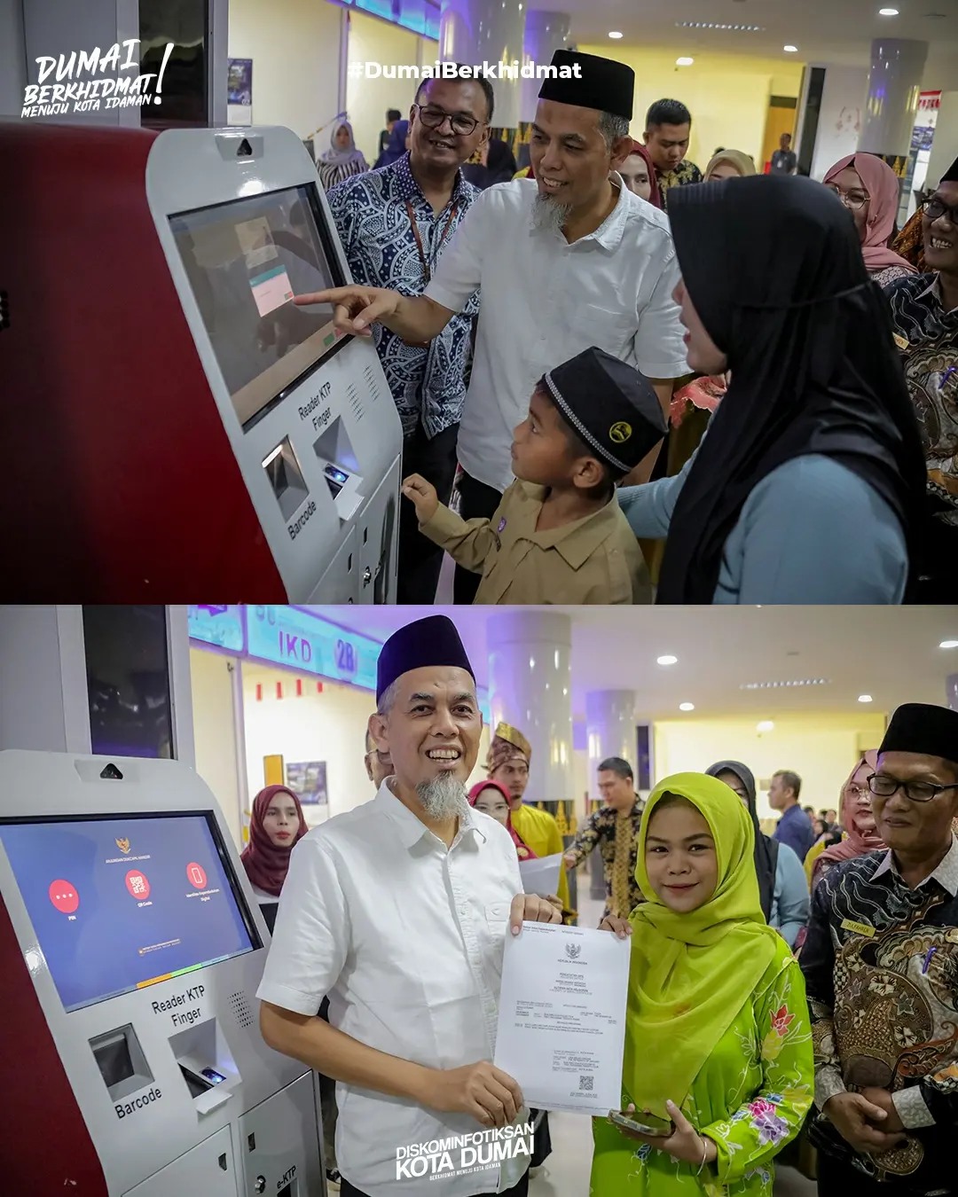 Beri Pelayanan Prima, Wali Kota Dumai H. Paisal Resmikan Mesin Anjungan Dukcapil Mandiri