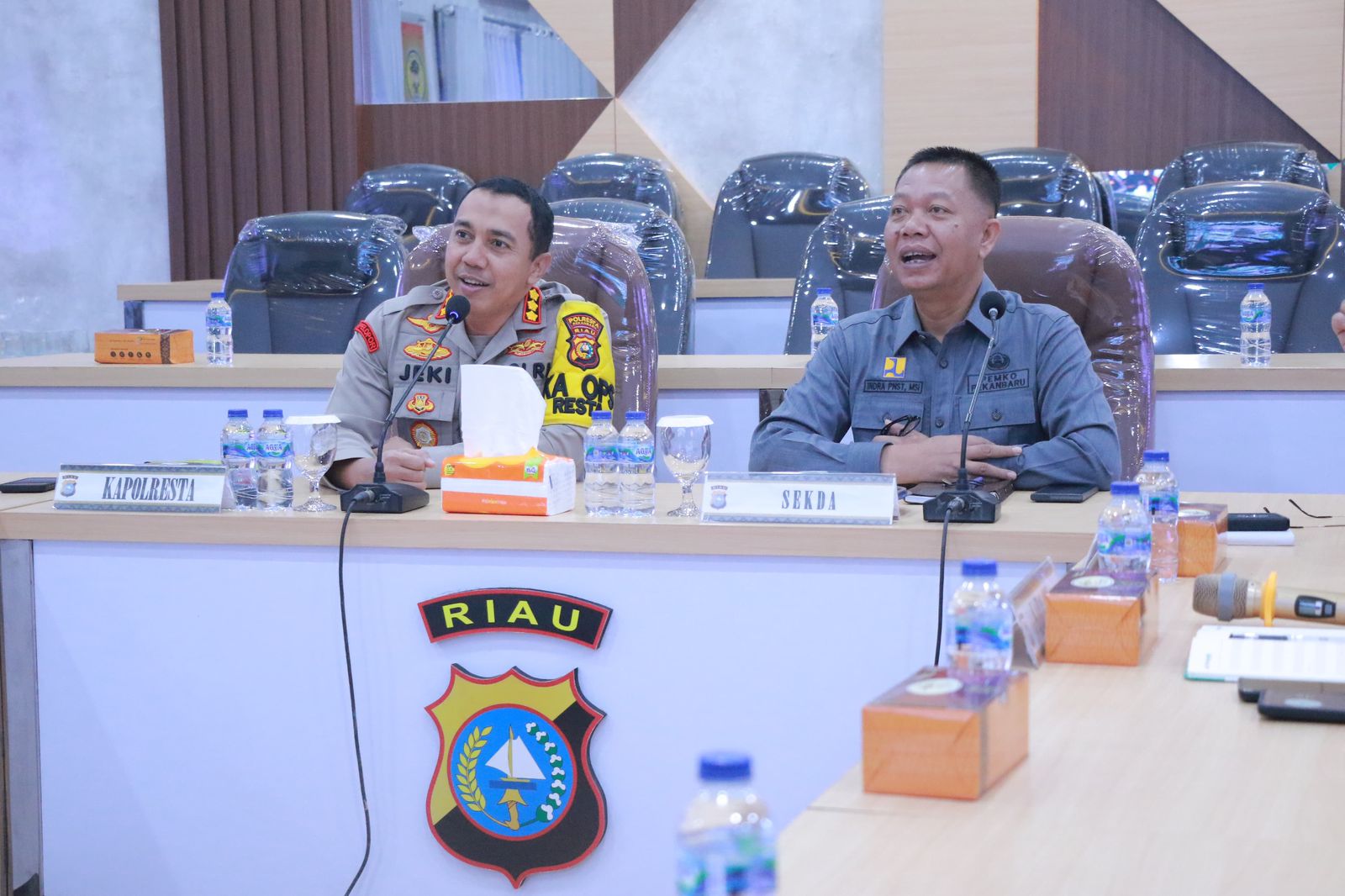 Sekdako Pekanbaru dan Kapolresta Pimpin Rapat Koordinasi Penyelenggaraan Pemilu