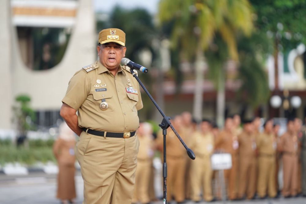 Apel Perdana 2024, Gubernur Riau Minta OPD Evaluasi Kinerja