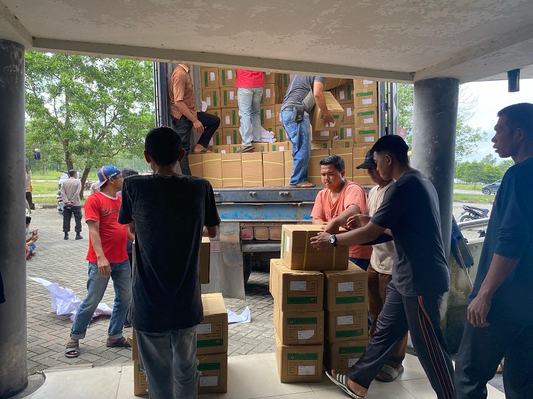 Surat Suara Tahap II Sampai di Gudang KPU Kampar
