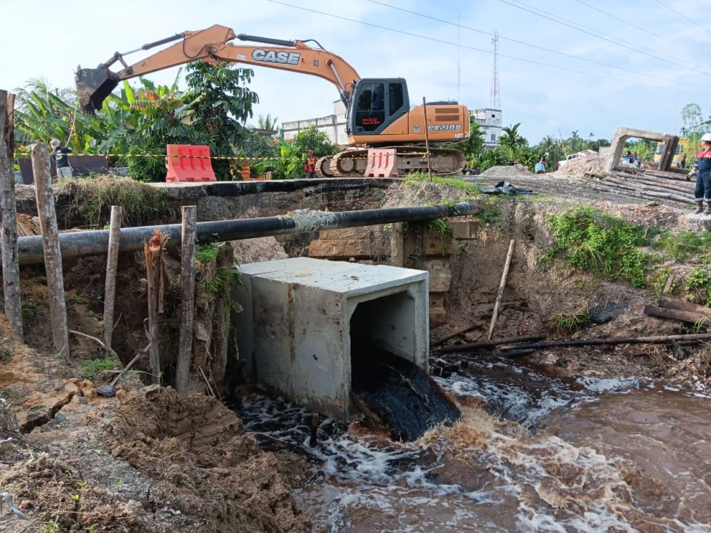Dinas PUPR Riau Perbaiki Infrastruktur Yang Rusak Akibat Banjir