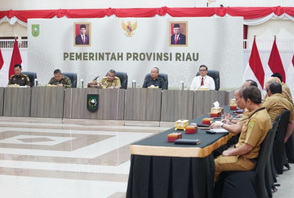 Bersama Mendagri, Gubernur Riau Edy Natar Nasution Hadiri Rakor Pengendalian Inflasi Daerah
