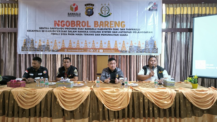 Sentra Gakkumdu Riau Ngobrol Bareng Pengawas Pemilu se Kabupaten Siak