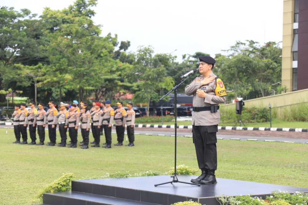 Berlangsung Aman Terkendali, Kapolda Riau Apresiasi Petugas BKO PAM TPS