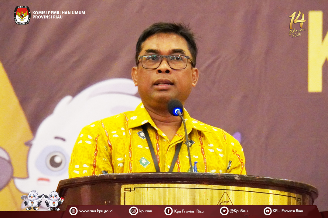 Ketua KPU Riau Himbau Warga Tidak Golput dan Salurkan Hak Pilihnya 14 Februari 2024