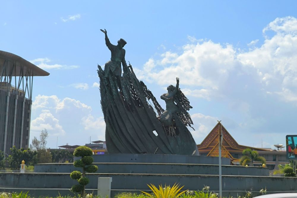 Pelaku Pengrusakan Tugu Zapin Sudah Ditangkap, Pemprov Riau Segera Lakukan Perbaikan