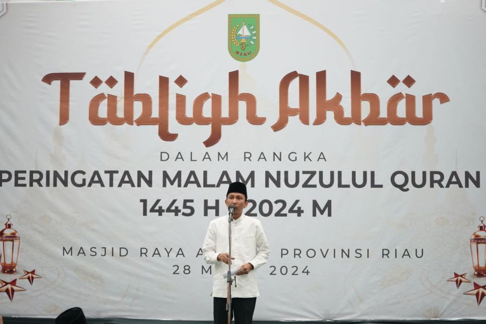 Dihadiri Pj Sekda, Pemprov Riau Gelar Nuzulul Qur'an dan Tabligh Akbar