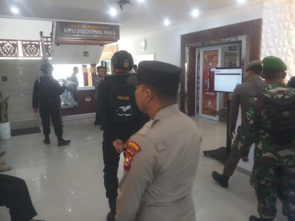Dijadwalkan Hari Ini, Polda Riau Intensifkan Pengamanan Pleno KPU Riau