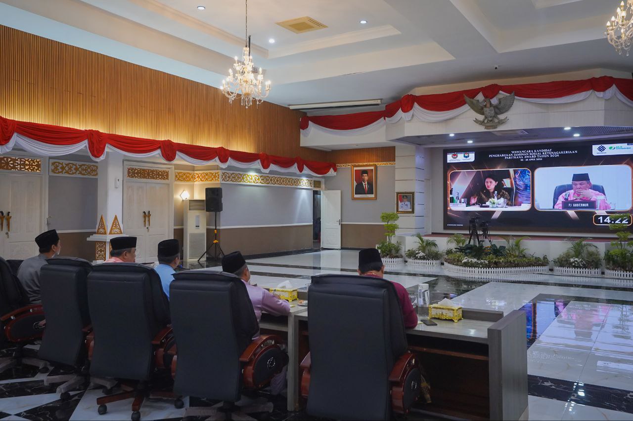 Berkomitmen Dalam Program Sosial Ketenagakerjaan,  Pj Gubri Ikuti Wawancara Paritrana Awards 2024