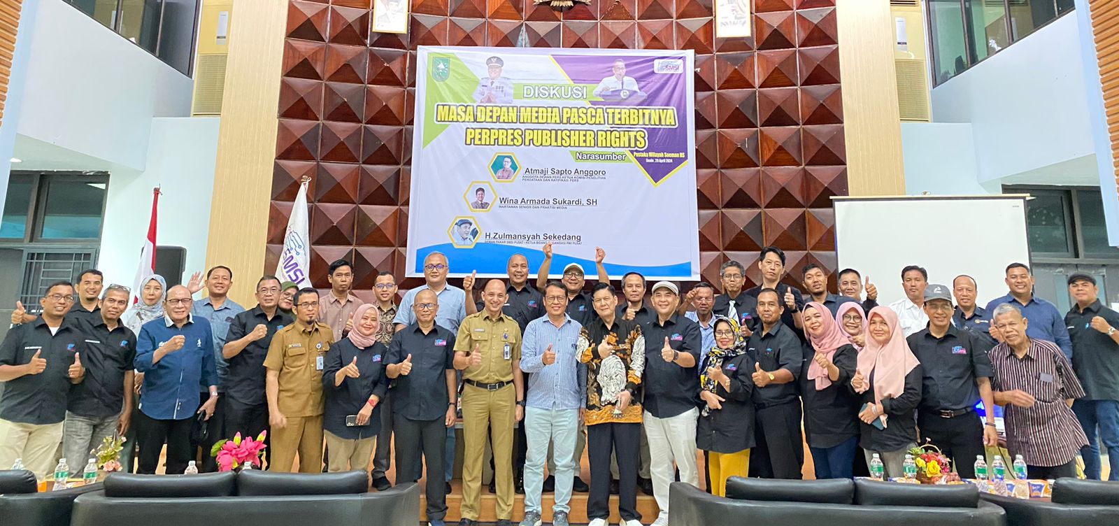 Diskusi Perpres Publisher Rights SMSI, Kadis Kominfotik: Pemprov Riau Dukung Jurnalisme Berkualitas