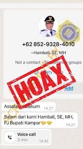 Beredar Isi WA Pj Bupati Kampar, Kadiskominfo Kampar: Dipastikan Itu Akun Palsu atau Hoax