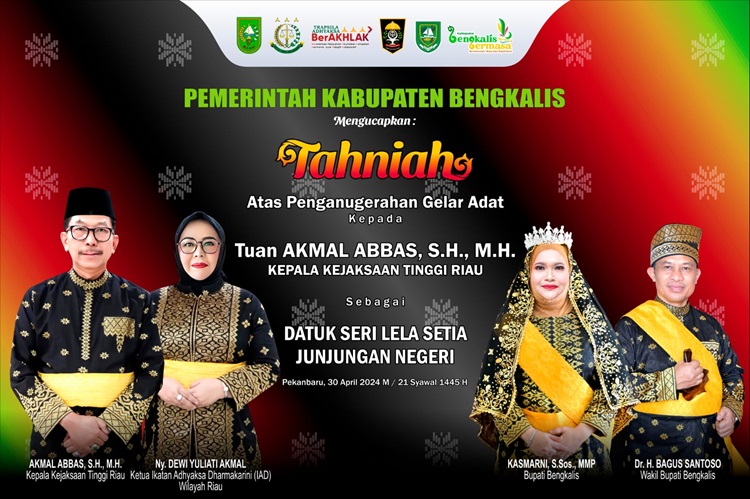 Kajati Diberi Gelar Adat, Bupati Kasmarni: Peduli Kehidupan Sosial