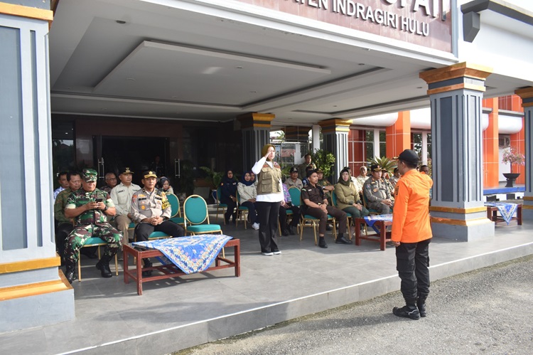 Pimpin Apel Kesiapan Penanggulangan Bencana, Bupati Rezita: 14 Kecamatan Inhu Dipandang Rawan Karhutla