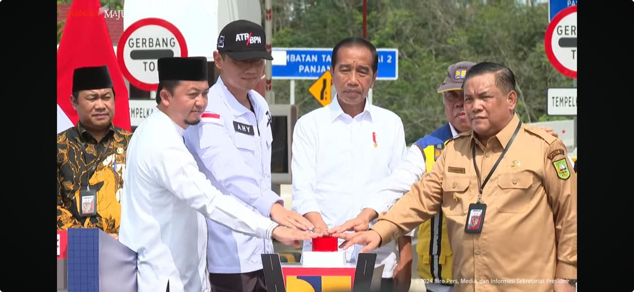 Resmi Beroperasi, Jumat Pagi Tepat Pukul 10.00 Wib Presiden Jokowi Resmikan Tol Bangkinang-XIII Koto Kampar