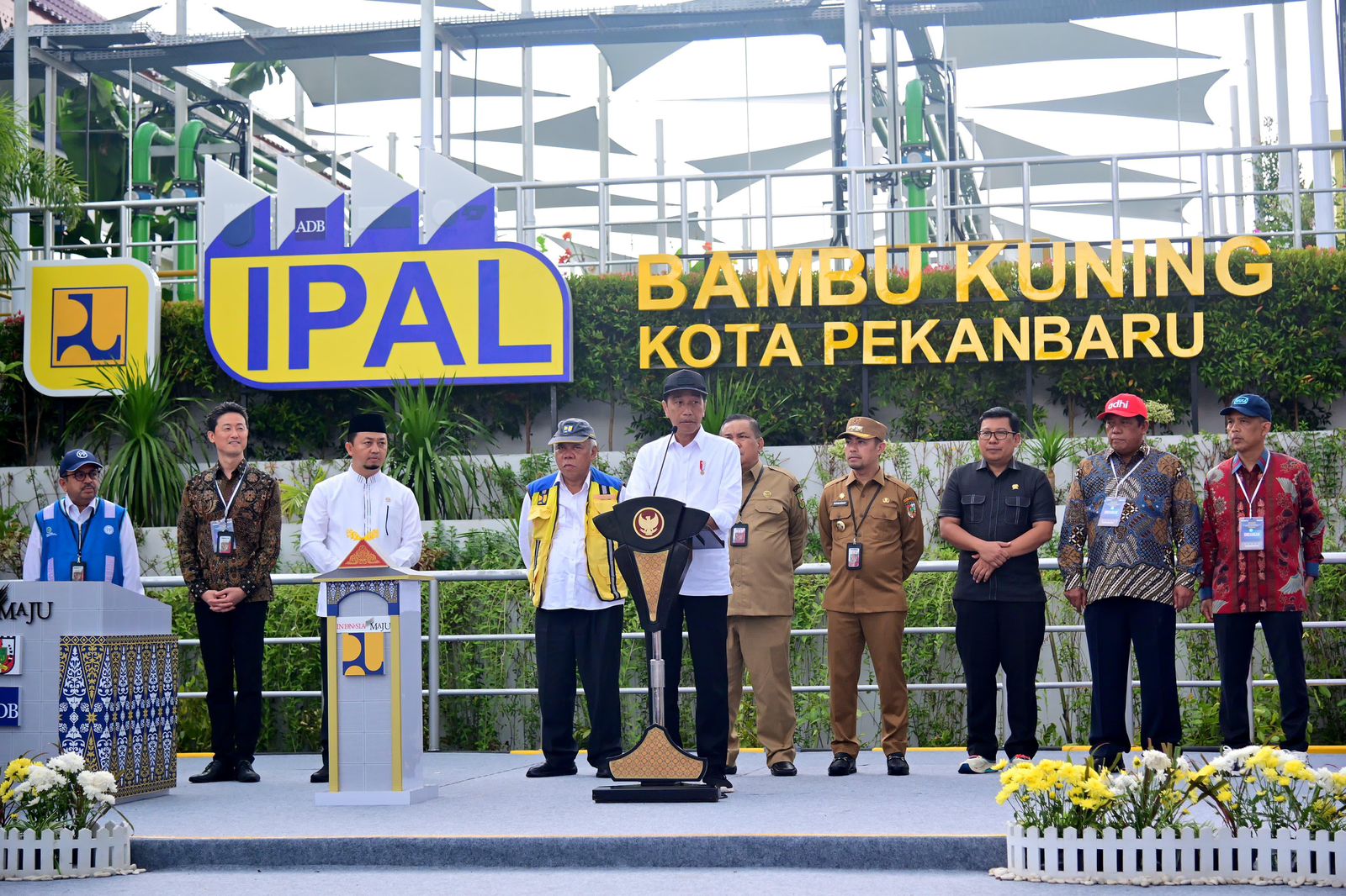 Presiden RI Joko Widodo Resmikan Sistem Pengelolaan Limbah Terpadu Bambu Kuning Pekanbaru