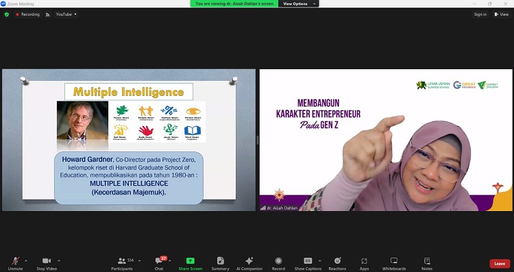 Aisah Dahlan Tekankan Pentingnya Pendidikan Entrepreneurship bagi Gen Z