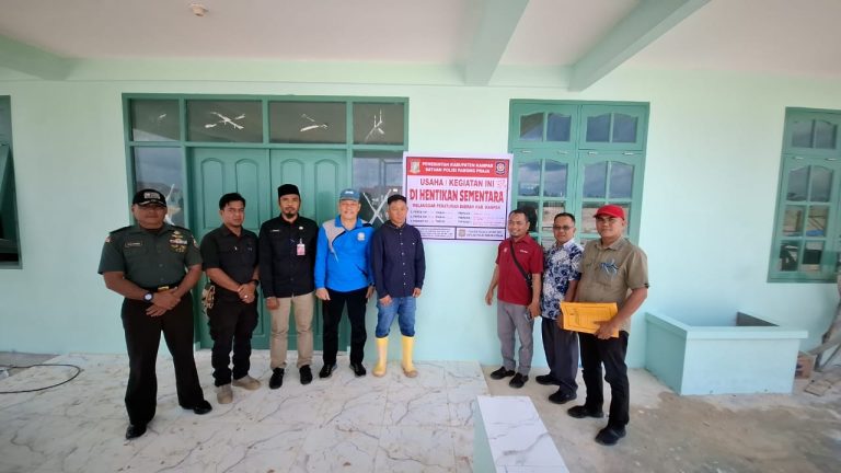 Tak Berizin, Pembangunan PKS PT. Tunggal Yunus di Desa Kuapan Dihentikan Tim Yustisi Kampar