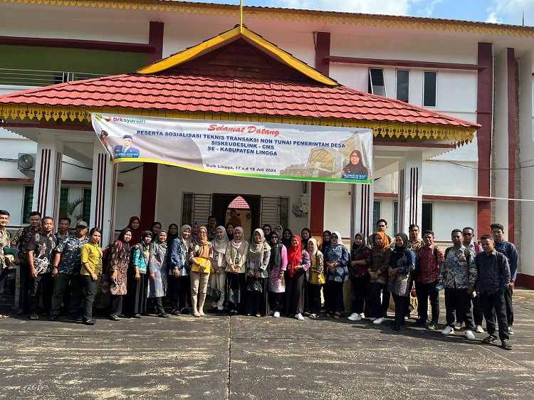BRK Syariah Sosialisasikan Teknis Transaksi Non Tunai Pemerintah Desa Siskeudes Link-CMS se-Kabupaten Lingga