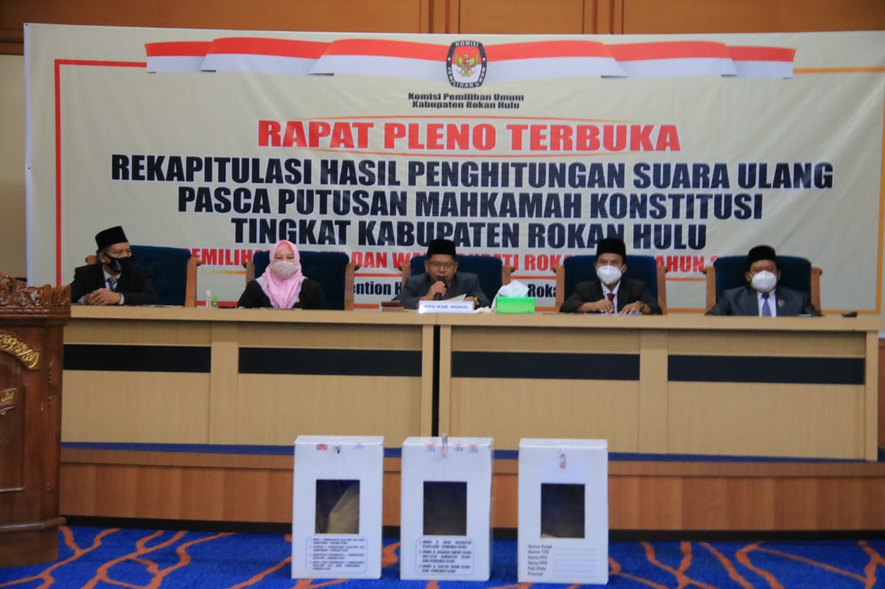 Selasa Besok KPU Rohul Gelar Rapat Pleno Penetapan Hasil PSU, Hingga Saat ini Belum Ada Keberatan dari Parpol