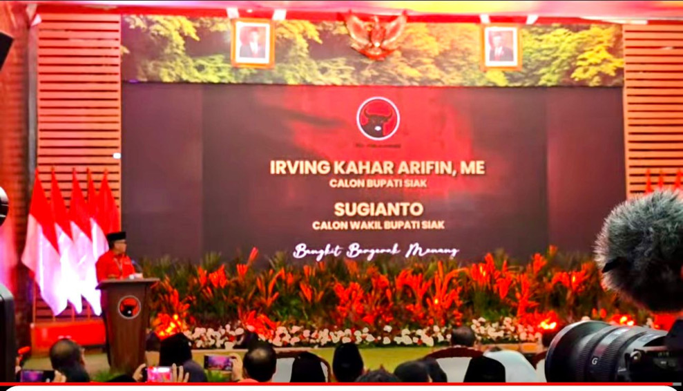 Sah! PDI Perjuangan Usung Irving Kahar-Sugianto Maju di Pilkada Siak
