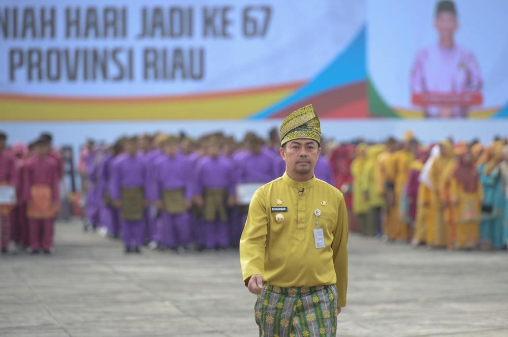 Pj Wali Kota Pekanbaru Jadi Komandan Upacara HUT Riau ke-67