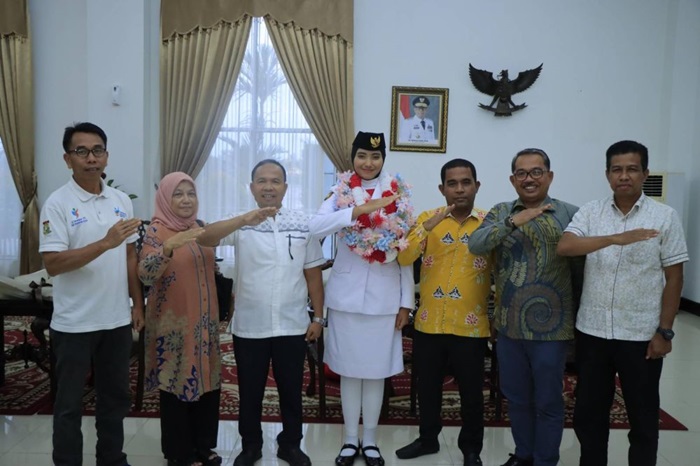 Pulang Kampung Setelah Bertugas di IKN, Kamilatun Nisa Disambut Pj Bupati Kampar