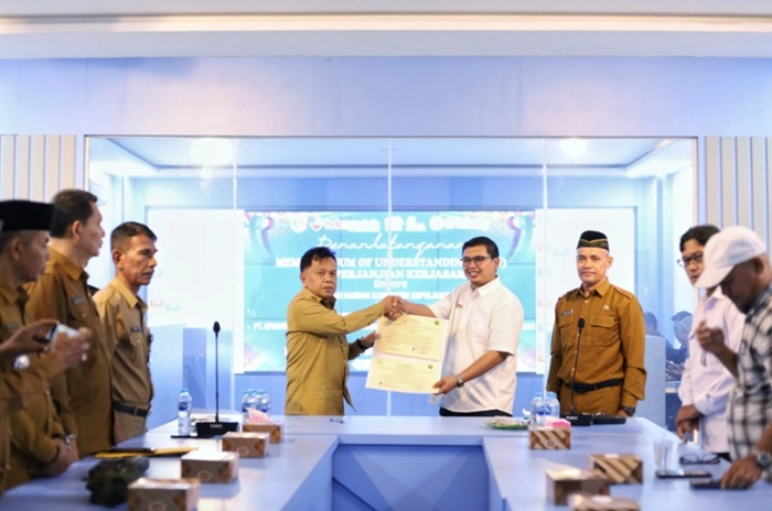 Pemkab Meranti Teken PKS dengan BRK Syariah dan 3 Perusahaan Lainnya untuk Budidaya Ikan dan Udang