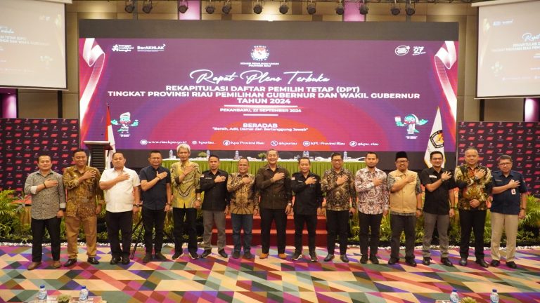 KPU Riau Tetapkan DPT Pilgub Riau 4.827.022 Pemilih