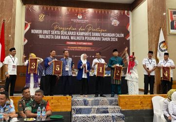 KPU Tetapkan Nomor Urut Calon Walikota Pekanbaru, Berikut Urutannya!