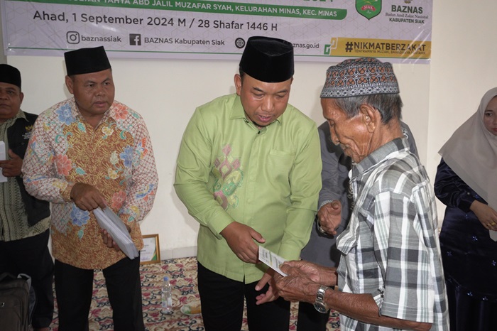 Masyarakat Kecamatan Minas Terharu Terima Zakat, Doakan Muzakki Serta Pemkab Siak