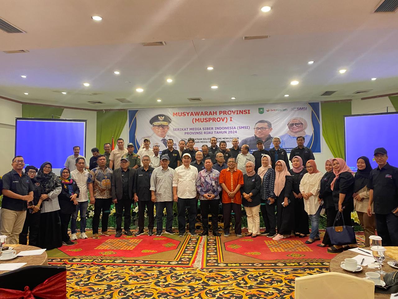 Buka Musprov I SMSI Riau, Pj Gubri Ajak Media Ciptakan Suasana Kondusif Dimasa Kampanye Pilkada Serentak