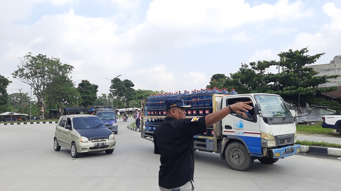 Razia di Air Hitam, Tim Gabungan di Pekanbaru Tindak 55 Truk Bertonase