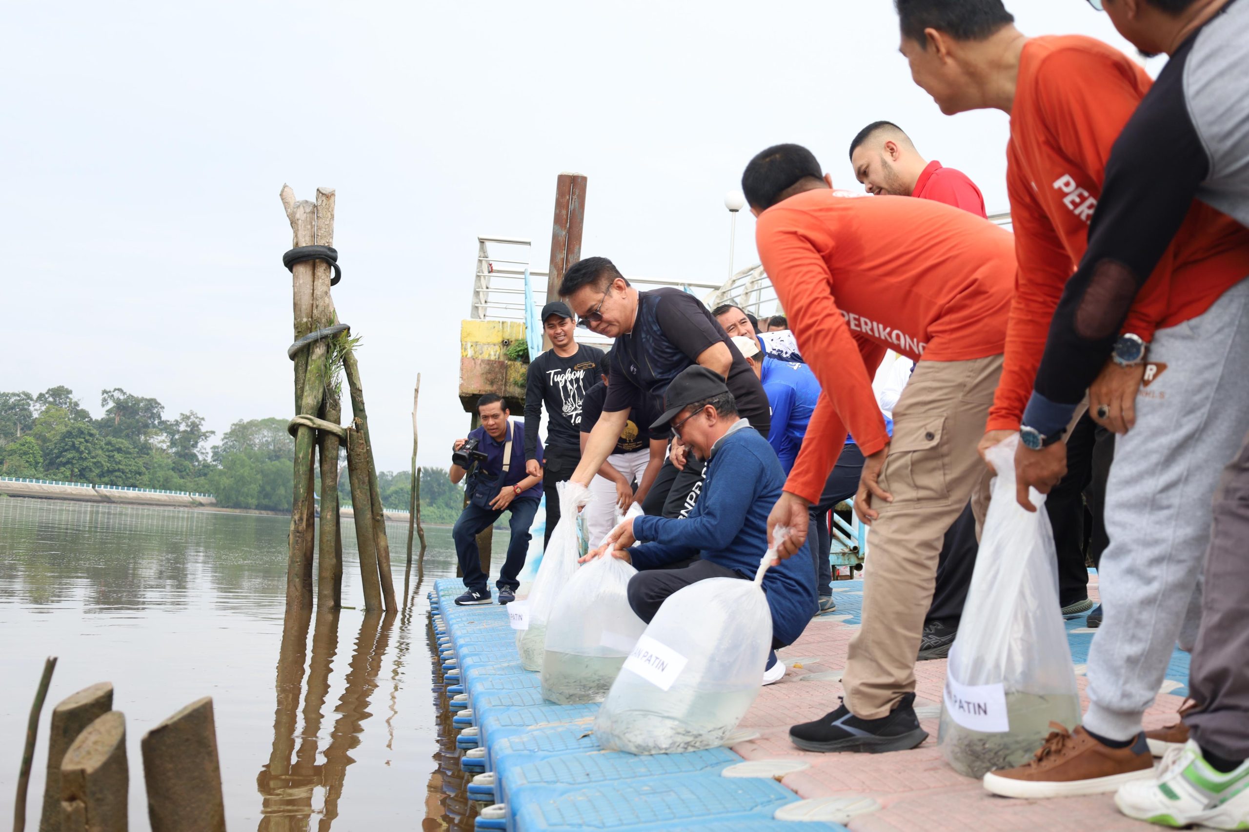 Pemkab Siak Tabur 20 Ribu Benih Patin, Indra Purnama Minta Sungai Siak Dijaga
