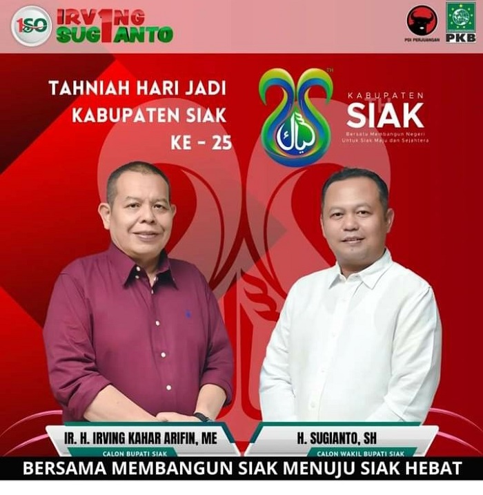 Irving Paparkan Makna HEBAT Sebagai Tagline Paslon ISO di HUT ke-25 Kabupaten Siak