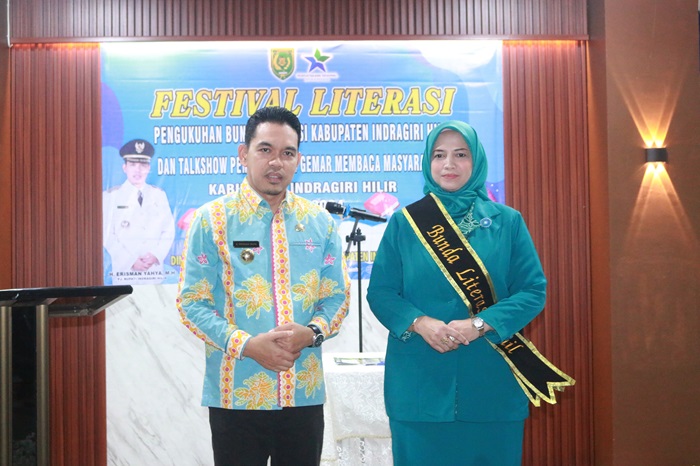 Dikukuhkan Pj Bupati, Kartika Sari Erisman jadi Bunda Literasi Inhil
